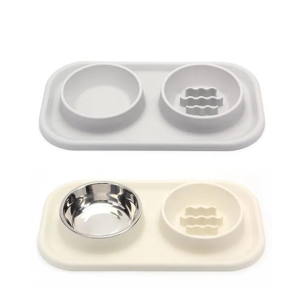 Non-toxic Double Slow Feeder Bowl Food-grade Silicone Pet Bowl Non Spill Food Mat Slow Down Eating Beige
Non-toxic Double Slow Feeder Bowl Food-grade Silicone Pet Bowl Non Spill Food Mat Slow Down Eating Beige