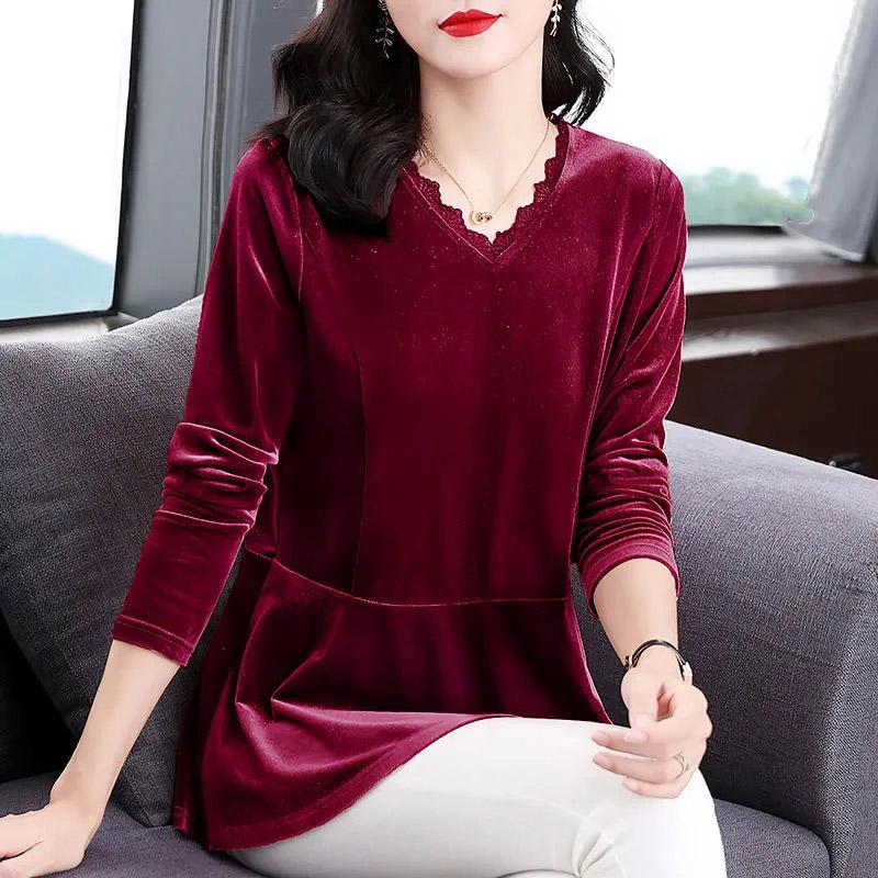 Топы женские осенне-зимние теплые удобные рубашки с V-образным вырезом футболки с длинным рукавом свободные повседневные свитера топ XXXXXL красный
Топы женские осенне-зимние теплые удобные рубашки с V-образным вырезом футболки с длинным рукавом свободные повседневные свитера топ XXXXXL красный