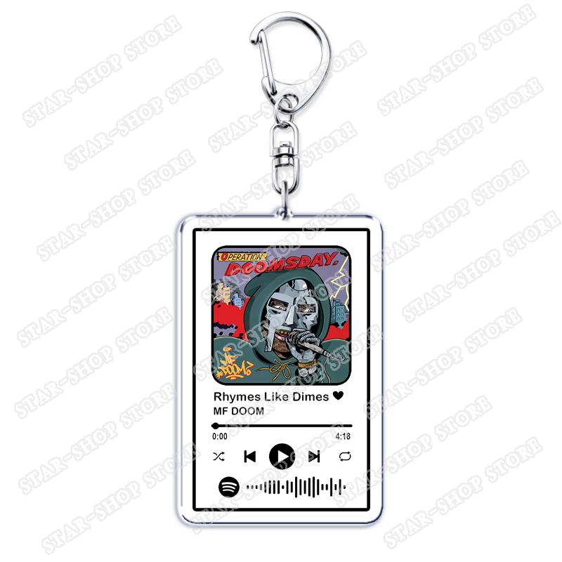 Hot Singer MF DOOM Keychains for Women Accessories Bag Rapp Snitch Knishes Music Song Code Keying Jewelry Fans Friends Gifts
Hot Singer MF DOOM Keychains for Women Accessories Bag Rapp Snitch Knishes Music Song Code Keying Jewelry Fans Friends Gifts