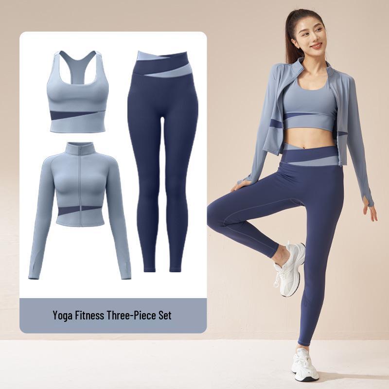 Breathable Color Block Slim Fit Shockproof Running & Fitness Three-Piece Set for Women L
Breathable Color Block Slim Fit Shockproof Running & Fitness Three-Piece Set for Women L