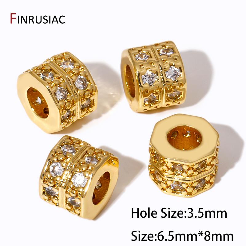 18K Gold Plated Brass Zircon Cylinder Tube Bead Charm Spacer Beads,Separators For Bracelets,DIY Jewelry Making Supplies 1 piece
18K Gold Plated Brass Zircon Cylinder Tube Bead Charm Spacer Beads,Separators For Bracelets,DIY Jewelry Making Supplies 1 piece