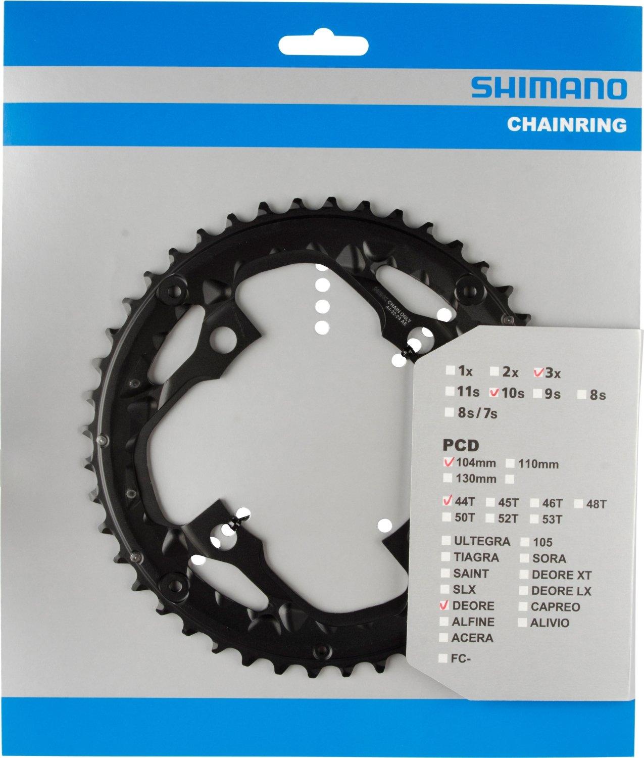 SHIMANO Repair Parts Chainring with Spikes and Hook Teeth for Chain Guard Y1P198090 44T-AE (Black) FC-T611
SHIMANO Repair Parts Chainring with Spikes and Hook Teeth for Chain Guard Y1P198090 44T-AE (Black) FC-T611