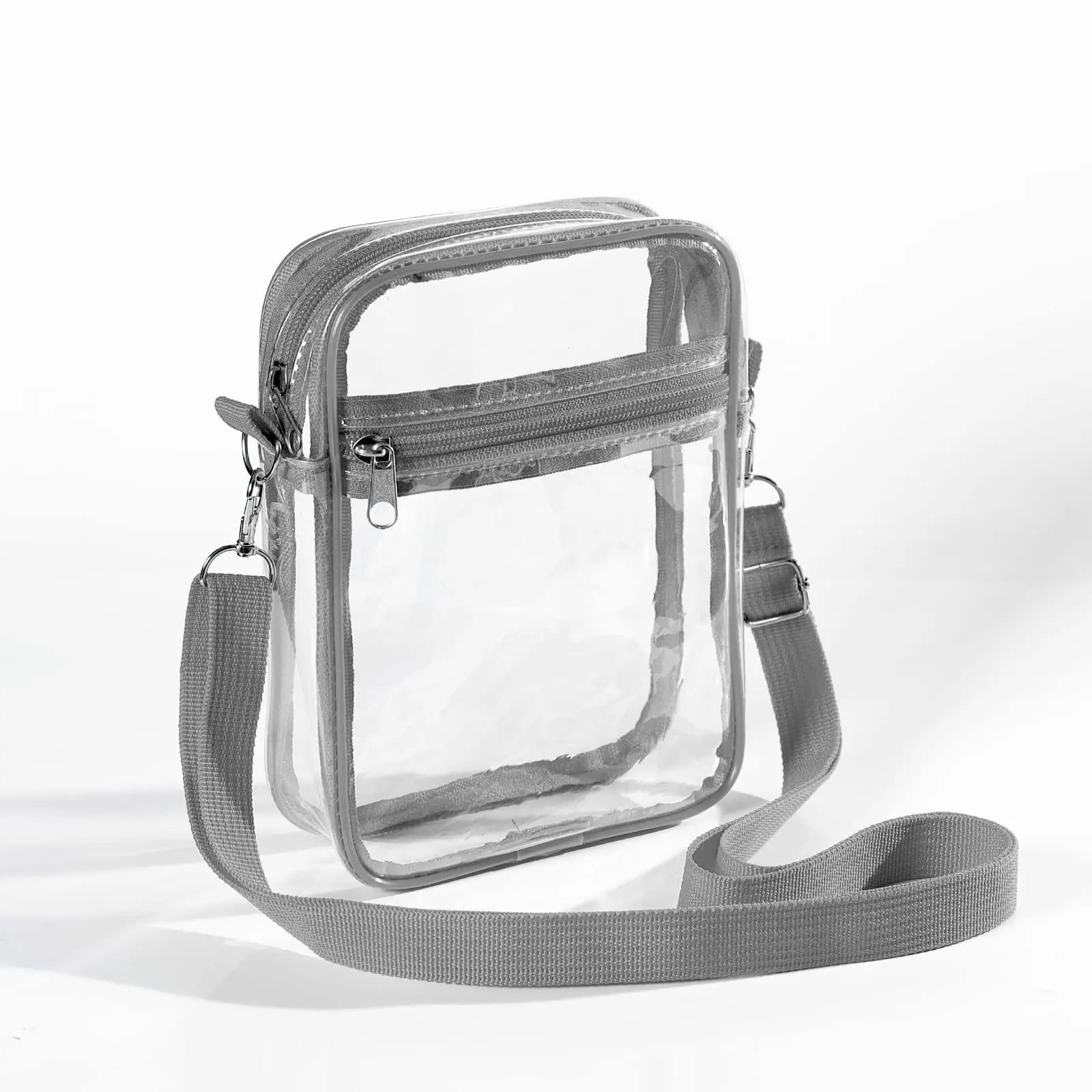 Women Clear Shoulder Bag Stadium Approved PVC Concert Transparent Purse Simple Crossbody Bag with Front Pocket Casual Handbag 20x15x4.6cm
Women Clear Shoulder Bag Stadium Approved PVC Concert Transparent Purse Simple Crossbody Bag with Front Pocket Casual Handbag 20x15x4.6cm