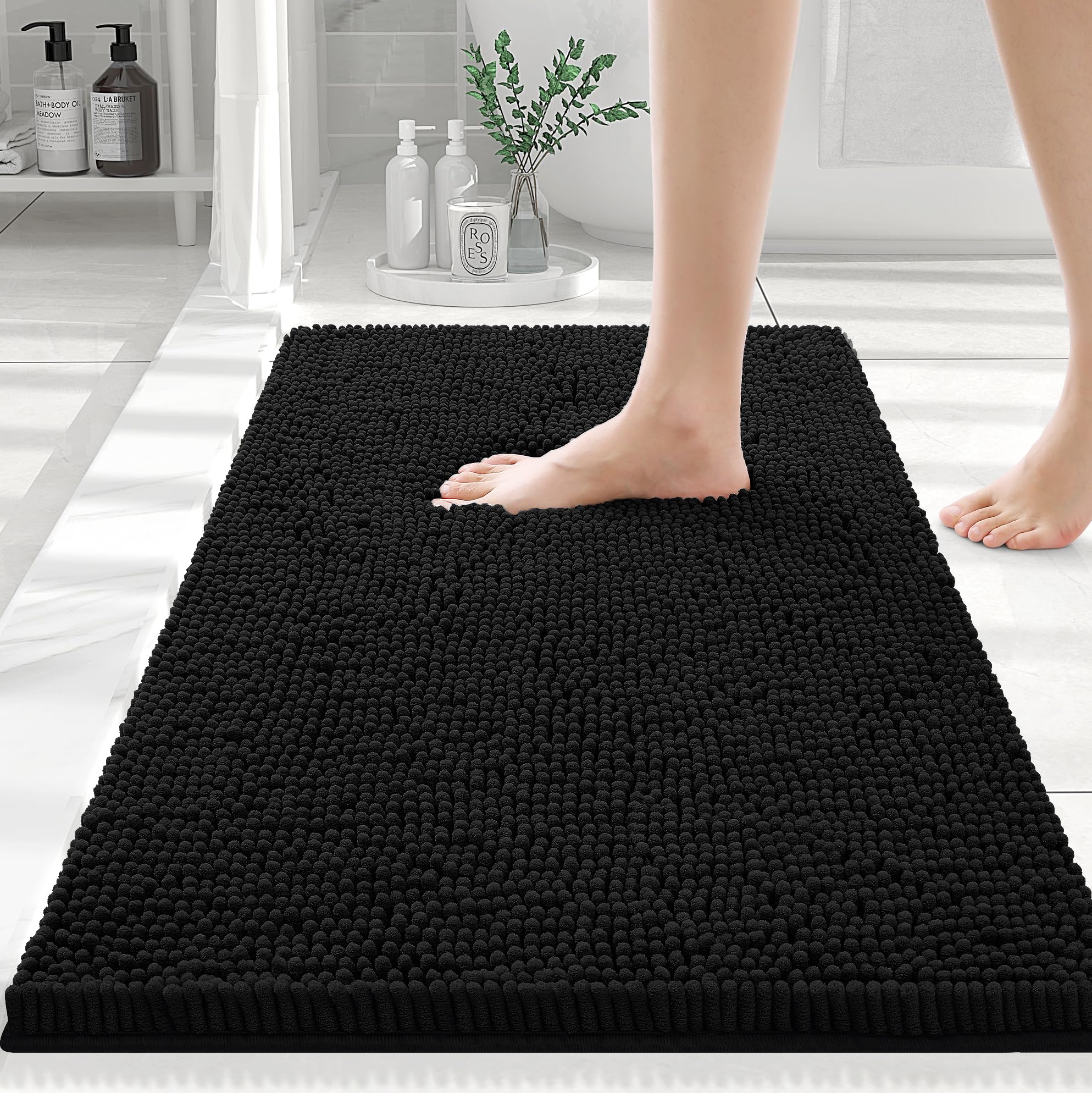 Килимки для душу Kitinjoy Chenille, стійкі до бруду та абсорбуючі, для кухні та ванної кімнати, для прання у пральній машині, для вітальні 51X120cm(20X47inch) чорний
Килимки для душу Kitinjoy Chenille, стійкі до бруду та абсорбуючі, для кухні та ванної кімнати, для прання у пральній машині, для вітальні 51X120cm(20X47inch) чорний