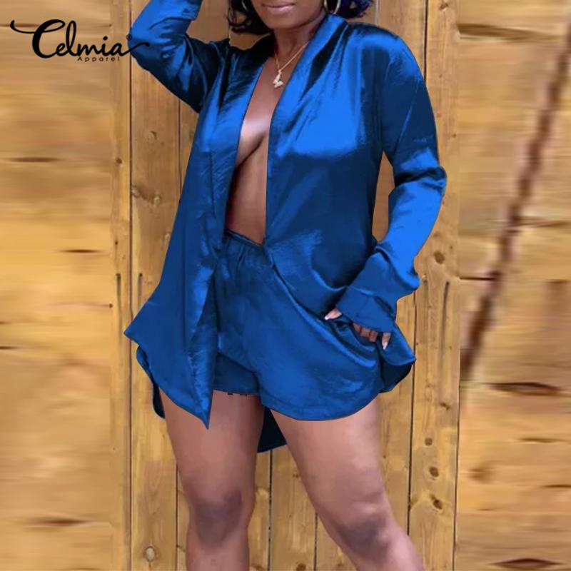 Celmia Spring Женские комплекты из двух частей Блейзеры с воротником на лацкане больших размеров
Celmia Spring Женские комплекты из двух частей Блейзеры с воротником на лацкане больших размеров