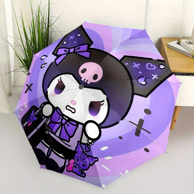 Kuromi Automatic Folding Umbrella-Simple 8-Rib Design, Bright Cartoon Pattern, Durable Iron Frame, Suitable For Travel, Outdoor, Beach-Cute
Kuromi Automatic Folding Umbrella-Simple 8-Rib Design, Bright Cartoon Pattern, Durable Iron Frame, Suitable For Travel, Outdoor, Beach-Cute