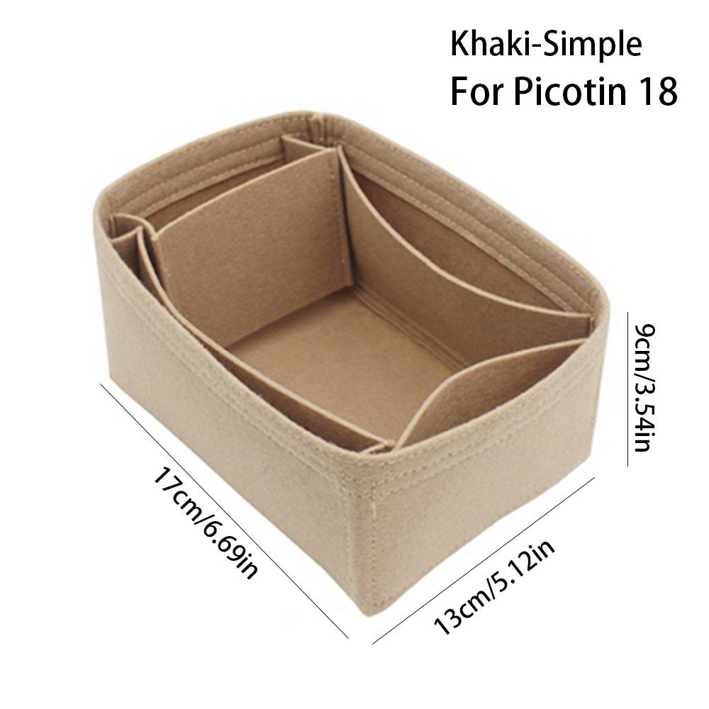 Felt Handbag Insert Bag Large Capacity Bag Support Internal Bag Multi-Pocket Storage Organization for Picotin Lock 18/22/26
Felt Handbag Insert Bag Large Capacity Bag Support Internal Bag Multi-Pocket Storage Organization for Picotin Lock 18/22/26