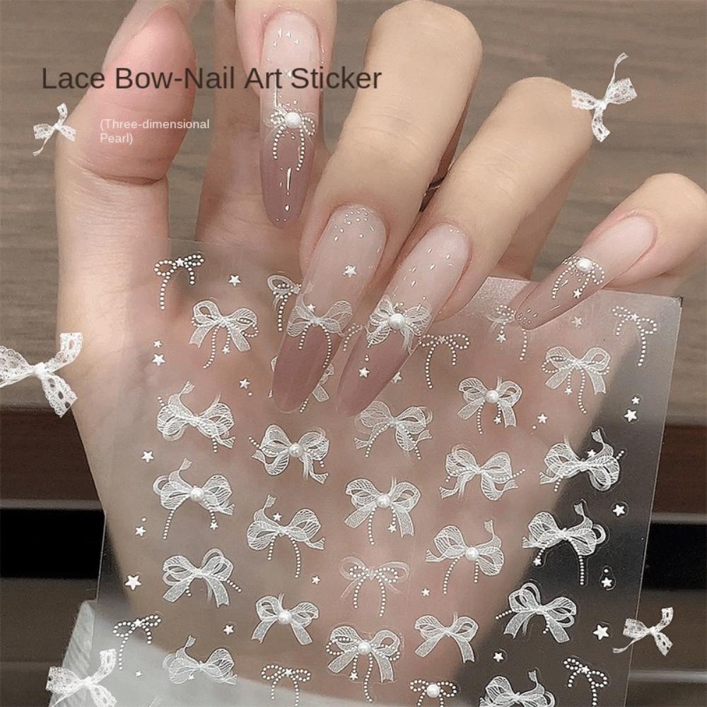 Ribbon Bow Bowknot Nail Decals Embossed Design Lace Nail Decoration Manicure Accessory 02
Ribbon Bow Bowknot Nail Decals Embossed Design Lace Nail Decoration Manicure Accessory 02