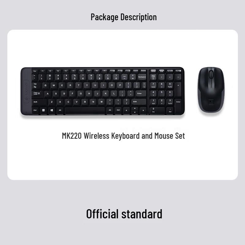 Logitech MK220 Wireless Keyboard and Mouse Combo
Logitech MK220 Wireless Keyboard and Mouse Combo