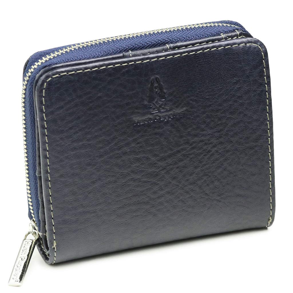 Hush Puppies Italian Leather Cowhide Round Zipper Bifold Wallet (Hush Puppies) (Navy) Темно-синій 
Hush Puppies Italian Leather Cowhide Round Zipper Bifold Wallet (Hush Puppies) (Navy) Темно-синій
