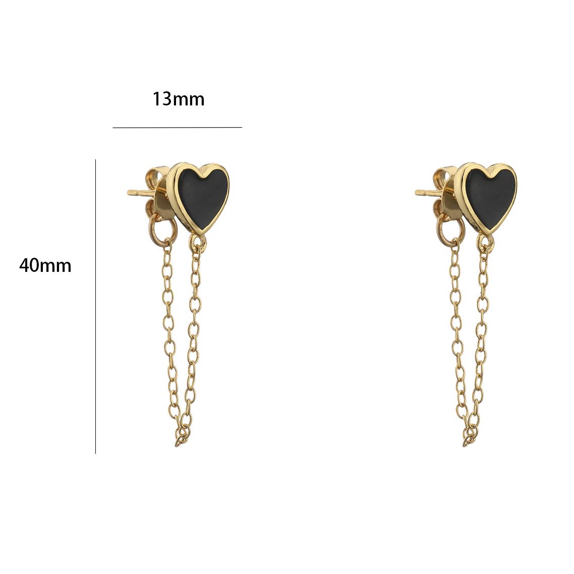 HECEHNG,1 pair,Colorfol Love Heart Link Chain Ear studs,For Women Fashion 2021 Zircon ,Cooper Earrings, Wholesale чорний
HECEHNG,1 pair,Colorfol Love Heart Link Chain Ear studs,For Women Fashion 2021 Zircon ,Cooper Earrings, Wholesale чорний