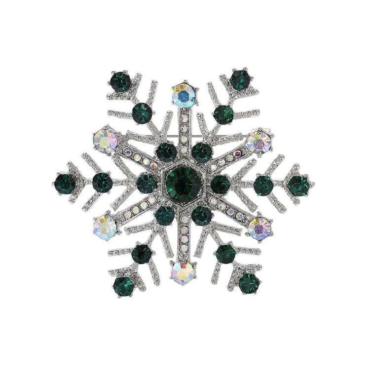 Stylish Snowflake Brooch Lightweight Alloy Design Corsage Badge Pin Comfortable Wear For Christmas Party Clothing зелений
Stylish Snowflake Brooch Lightweight Alloy Design Corsage Badge Pin Comfortable Wear For Christmas Party Clothing зелений
