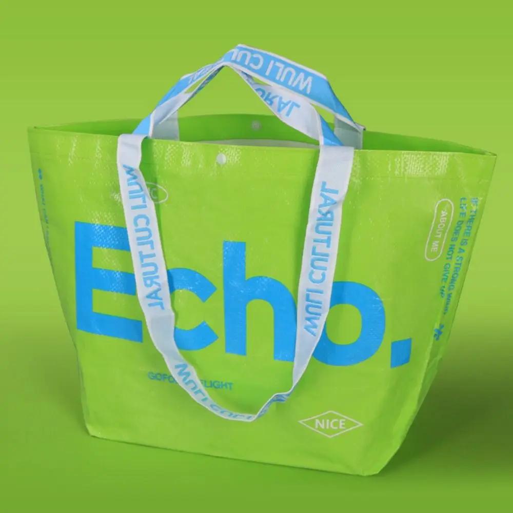 Creative Handheld Woven Shopper Bag Shopping Large Capacity Packaging Storage Bag Foldable Colour Printing Woven Bags
Creative Handheld Woven Shopper Bag Shopping Large Capacity Packaging Storage Bag Foldable Colour Printing Woven Bags