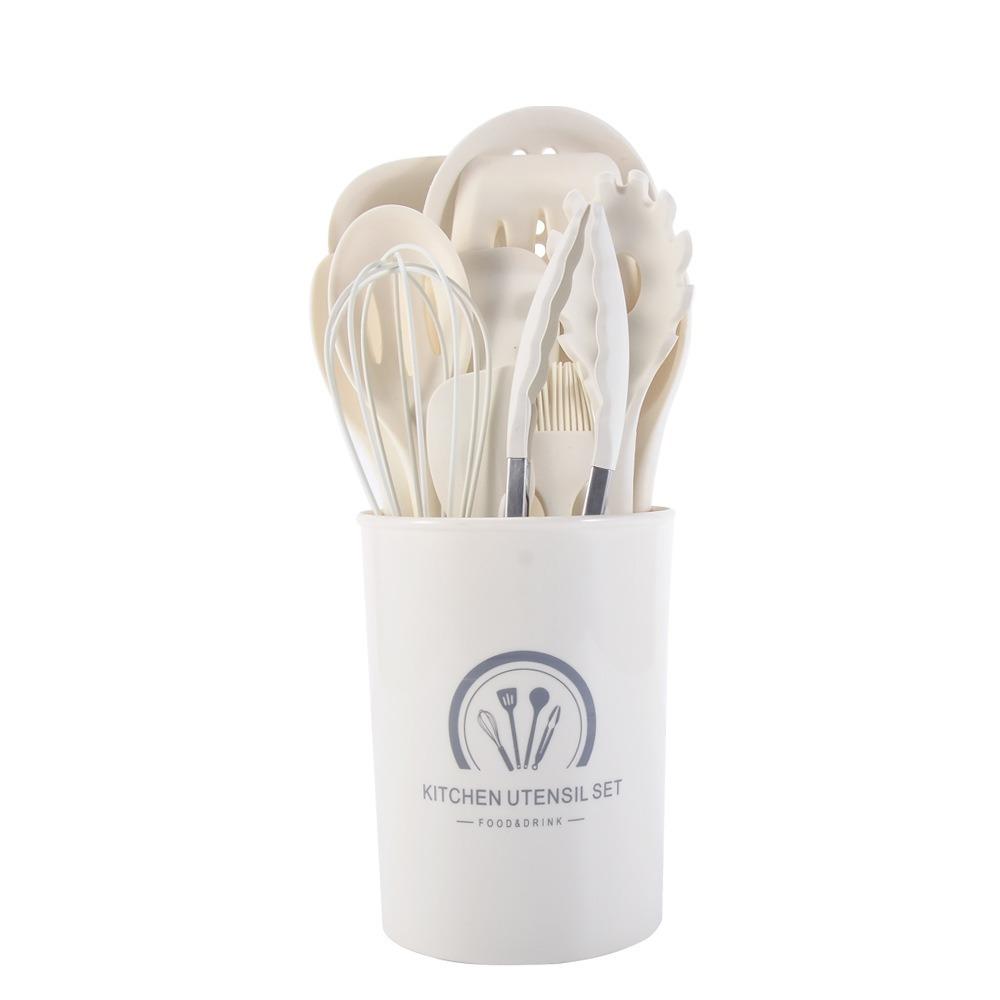 12pcs Set Heat Resistant Cooking Utensils Set Silicone Kitchen Tools Kitchen Gift Set білий
12pcs Set Heat Resistant Cooking Utensils Set Silicone Kitchen Tools Kitchen Gift Set білий
