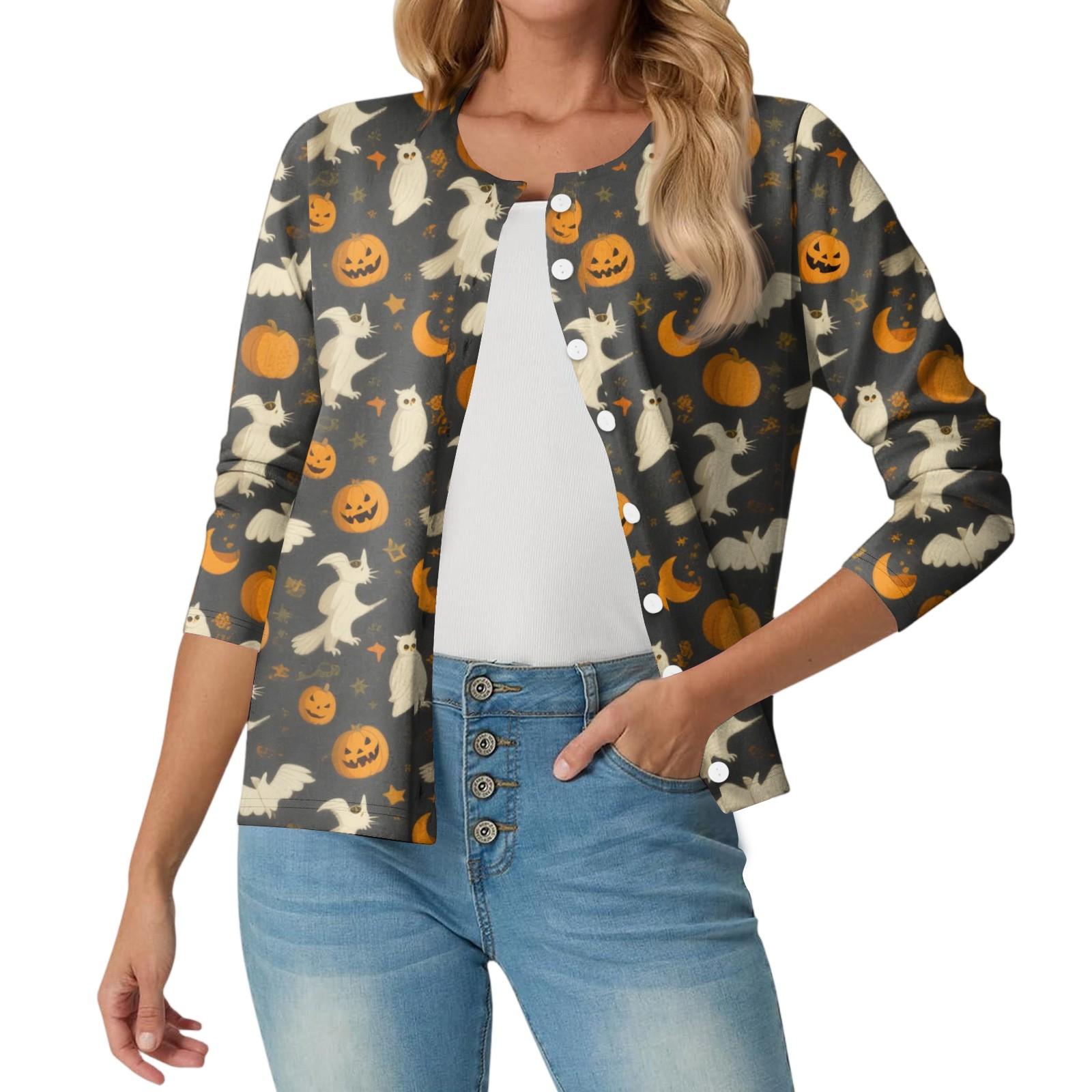 Women s Fashionable, Casual, Comfortable Halloween Print Cardigan Jacket XL
Women s Fashionable, Casual, Comfortable Halloween Print Cardigan Jacket XL