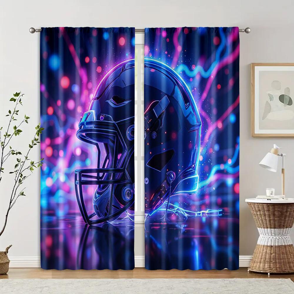 Set Of 2 Filtering Curtains Excluding Rods Non Movable Without Batteries Rugby Themed Colored Footballbackgroundsuitable Made Polyester W100*H70(CM)-Grommet top&2PCS
Set Of 2 Filtering Curtains Excluding Rods Non Movable Without Batteries Rugby Themed Colored Footballbackgroundsuitable Made Polyester W100*H70(CM)-Grommet top&2PCS