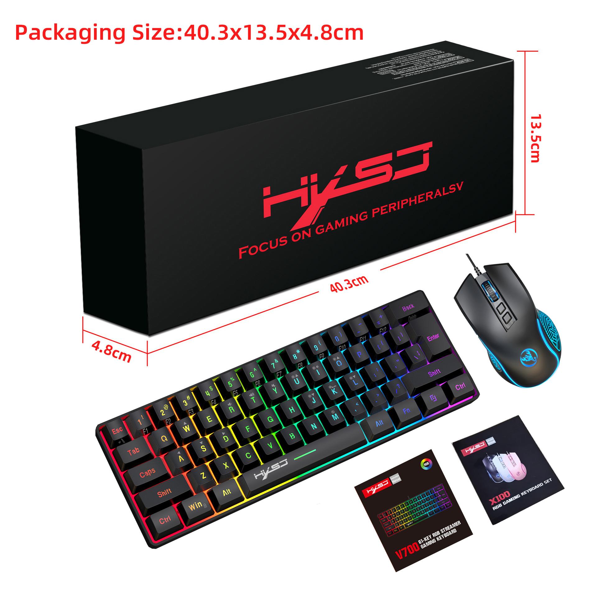 New 61keys Wired Luminous Film Keyboard And Mouse Set Luminous Gaming Mouse Office Game Keybaord
New 61keys Wired Luminous Film Keyboard And Mouse Set Luminous Gaming Mouse Office Game Keybaord