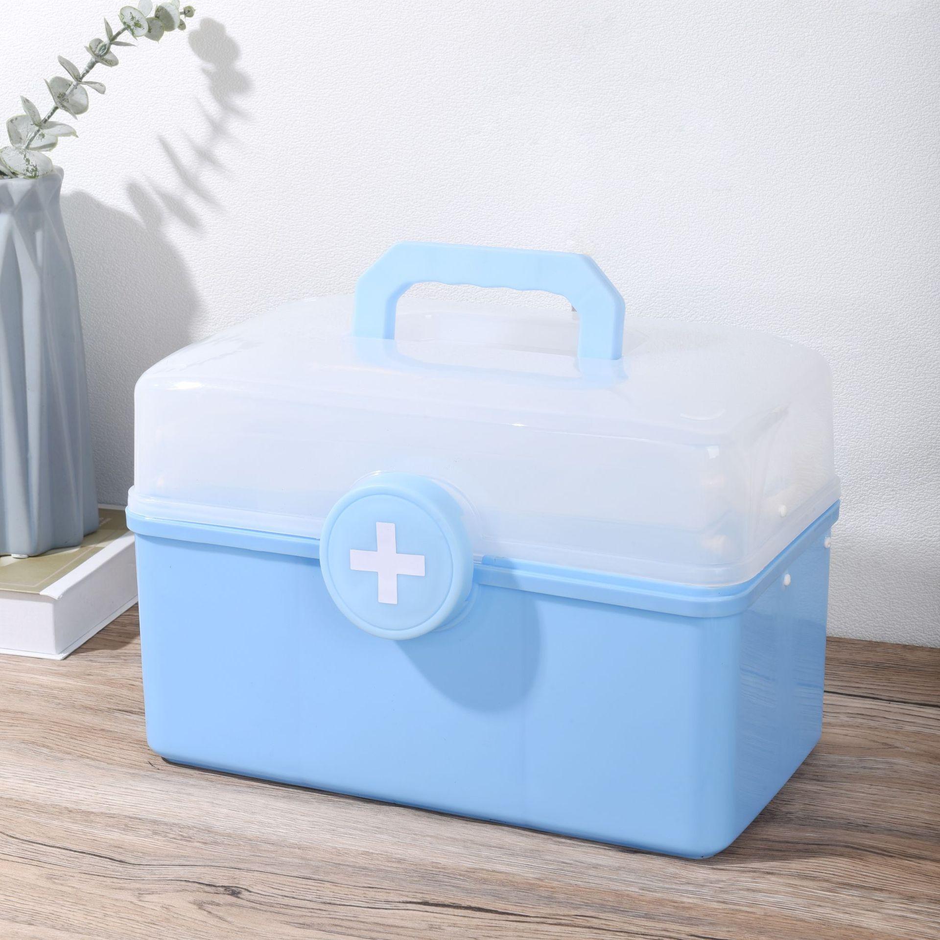 Size S 3 Layer Medicine Case First Aid Emergency Plastic Storage Box for Home Outdoor,28x16.5x16cm Blue
Size S 3 Layer Medicine Case First Aid Emergency Plastic Storage Box for Home Outdoor,28x16.5x16cm Blue