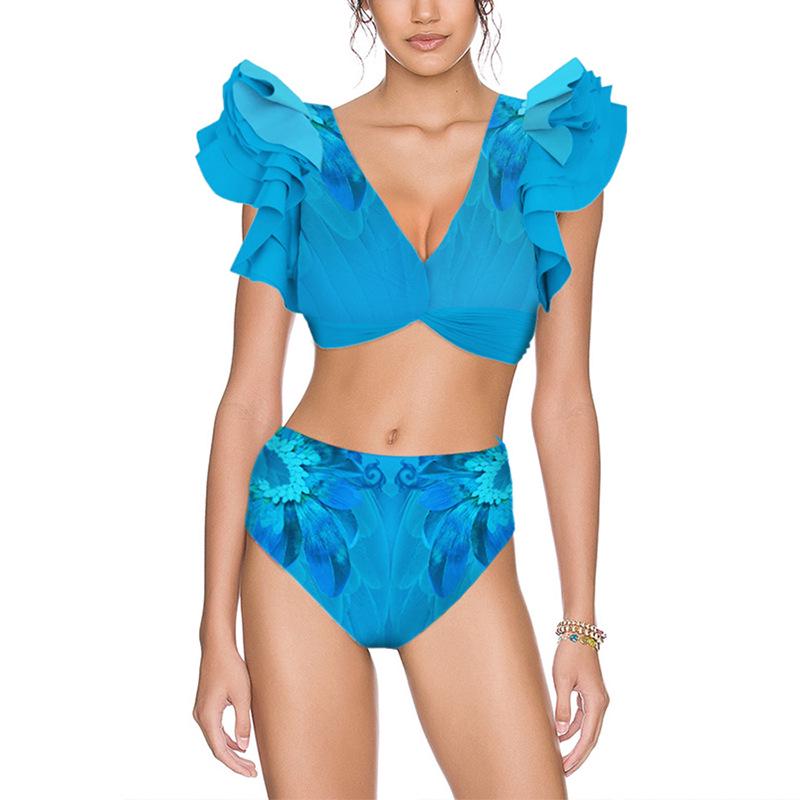 European-American Ruffle V-Neck Bikini Set: Hot-Selling Two-Piece Swimwear for Women L небо синє кольору
European-American Ruffle V-Neck Bikini Set: Hot-Selling Two-Piece Swimwear for Women L небо синє кольору
