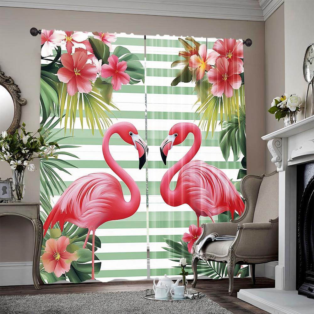 2pcs 2D flat printing Drapes Flamingo Flower Tropical Striped Pattern Protecting Privacy Family Party Perfect for Holiday 100*130 Rod Pocket 1pcs
2pcs 2D flat printing Drapes Flamingo Flower Tropical Striped Pattern Protecting Privacy Family Party Perfect for Holiday 100*130 Rod Pocket 1pcs