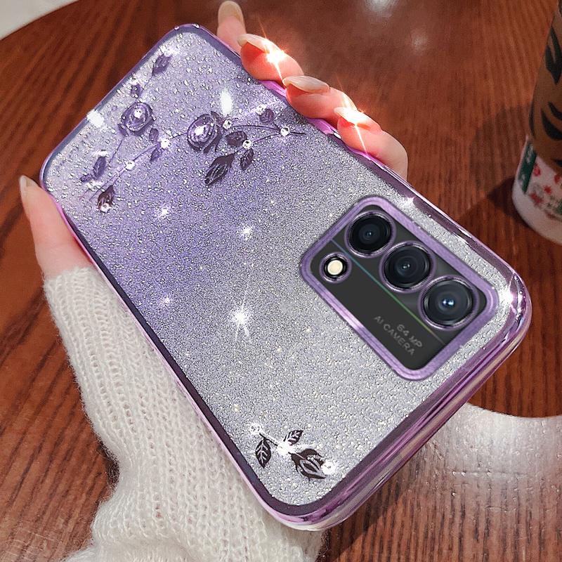 KADEM For Oppo A74 4G/F19/F19s/A95 4G/Reno6 Lite Case Glitter Flower TPU Phone Cover Purple
KADEM For Oppo A74 4G/F19/F19s/A95 4G/Reno6 Lite Case Glitter Flower TPU Phone Cover Purple