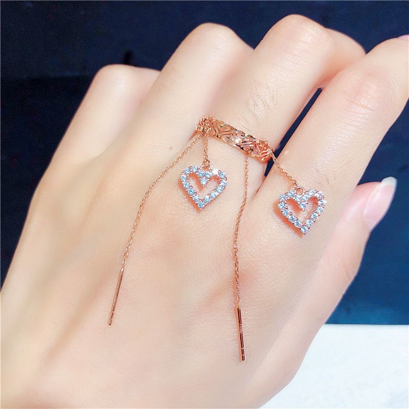 Exquisite Color Gold Russian Purple Gold Inlaid Zircon Heart-Shaped Earphones Women S 585 Rose Gold Plated Classic Long Earphones
Exquisite Color Gold Russian Purple Gold Inlaid Zircon Heart-Shaped Earphones Women S 585 Rose Gold Plated Classic Long Earphones