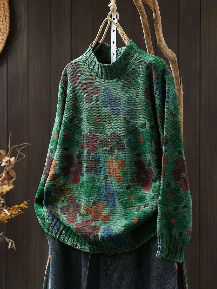 Johnature китайский стиль цветы принт воротник свободный винтажный повседневный свитер женский зимний модный свитер с длинными рукавами One Size зелёный
Johnature китайский стиль цветы принт воротник свободный винтажный повседневный свитер женский зимний модный свитер с длинными рукавами One Size зелёный