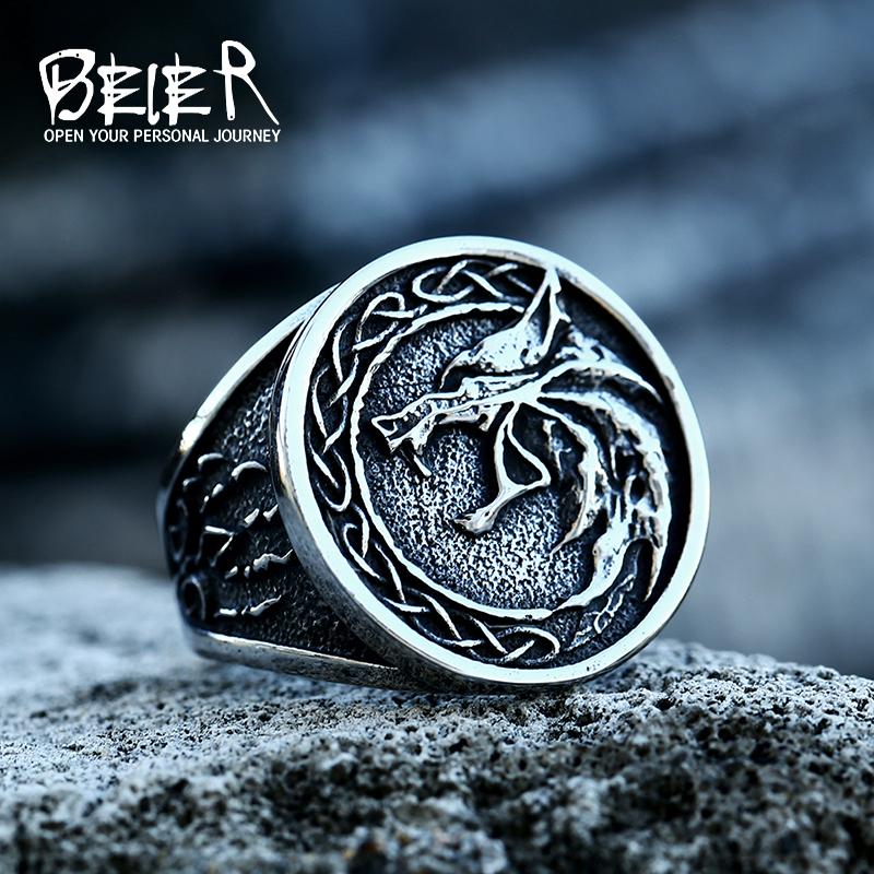 BEIER 2022 Trendy Viking Stainless Steel Wolf Head Ring For Men Odin Norse Viking Celtic Animal Jewelry Wholesale Gift 7
BEIER 2022 Trendy Viking Stainless Steel Wolf Head Ring For Men Odin Norse Viking Celtic Animal Jewelry Wholesale Gift 7