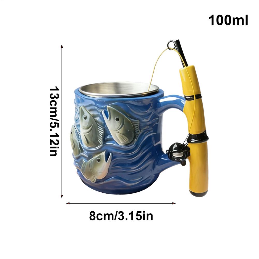 100ml Fisherman Theme Resin Mug - Comfort Grip Drinkware Fishing Tea Cup, Birthday Holiday Festive Retirement Gift for Anglers 100ml синій
100ml Fisherman Theme Resin Mug - Comfort Grip Drinkware Fishing Tea Cup, Birthday Holiday Festive Retirement Gift for Anglers 100ml синій