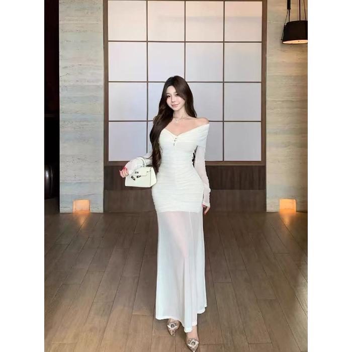 High-End Elegant Mesh One-Shoulder Long-Sleeve Slim Dress - 2026 Formal Hip-Hugging Style Small абрикосовый
High-End Elegant Mesh One-Shoulder Long-Sleeve Slim Dress - 2026 Formal Hip-Hugging Style Small абрикосовый