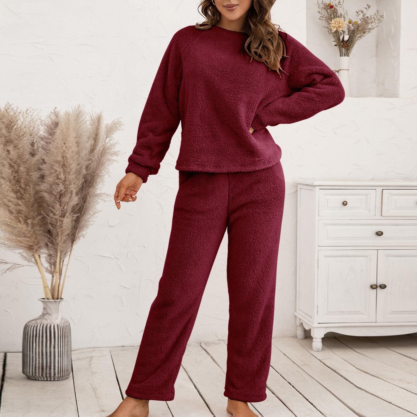 Женский модный осенне-зимний комплект, свободная повседневная одежда для дома, двусторонний плюшевый комплект из двух предметов L винный
Женский модный осенне-зимний комплект, свободная повседневная одежда для дома, двусторонний плюшевый комплект из двух предметов L винный