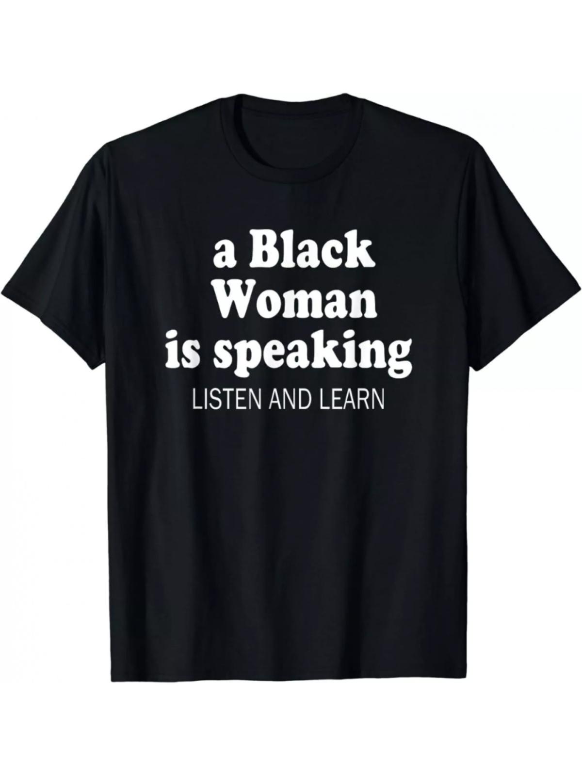 Casual Sports T-T-Shirt - A Black Woman is Speaking Print M
Casual Sports T-T-Shirt - A Black Woman is Speaking Print M