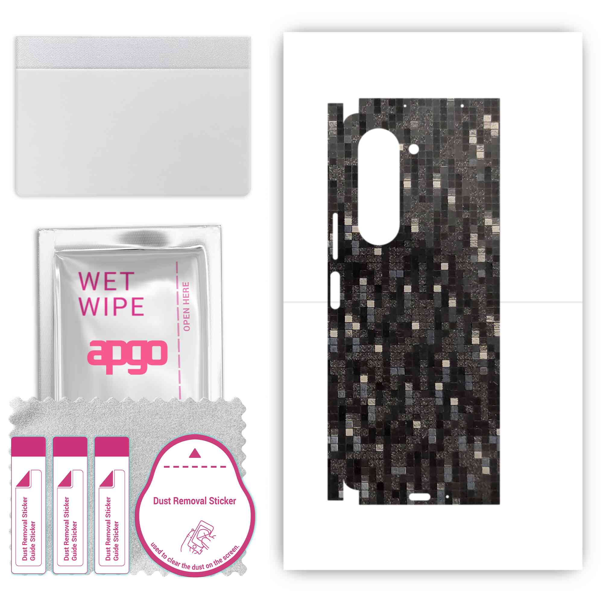 Apgo Protective Skin Sticker for the back+sides compatible with Samsung W24, Full Wrap Film, Foil, Vinyl - Pattern Carbon Black Pixel
Apgo Protective Skin Sticker for the back+sides compatible with Samsung W24, Full Wrap Film, Foil, Vinyl - Pattern Carbon Black Pixel