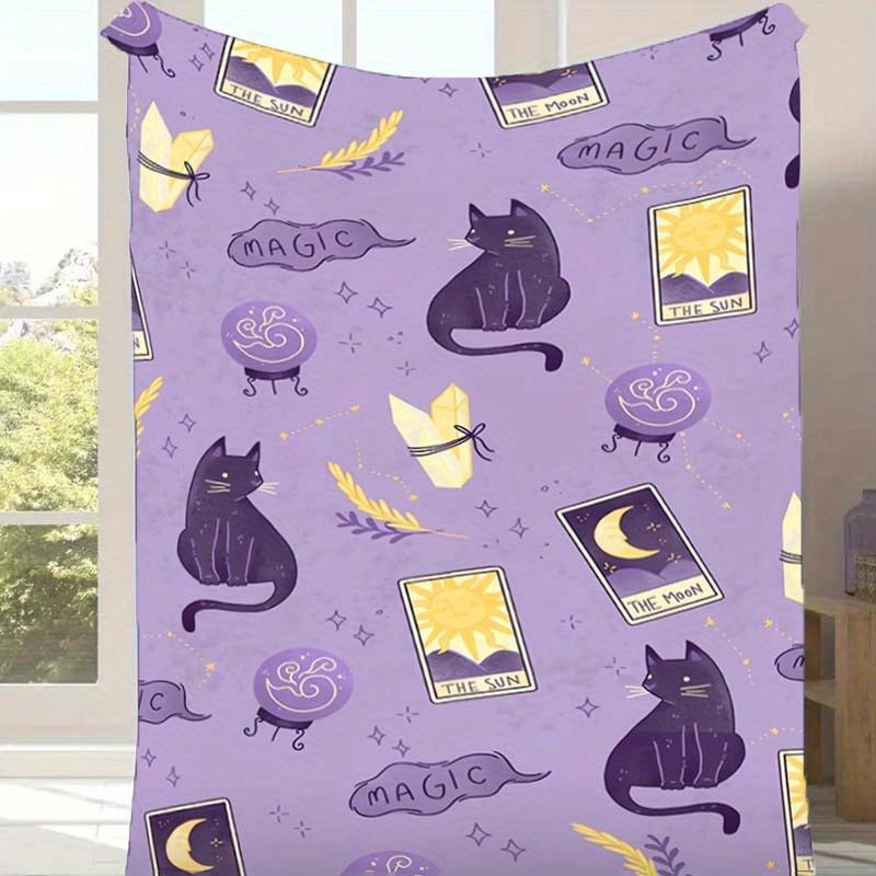 1pc Cute Cat Print Blanket, Soft Warm Throw Blanket Nap Blanket for Couch Sofa Office Bed Camping Travel, Multi-purpose Gift Blanket 130cmx150cm
1pc Cute Cat Print Blanket, Soft Warm Throw Blanket Nap Blanket for Couch Sofa Office Bed Camping Travel, Multi-purpose Gift Blanket 130cmx150cm