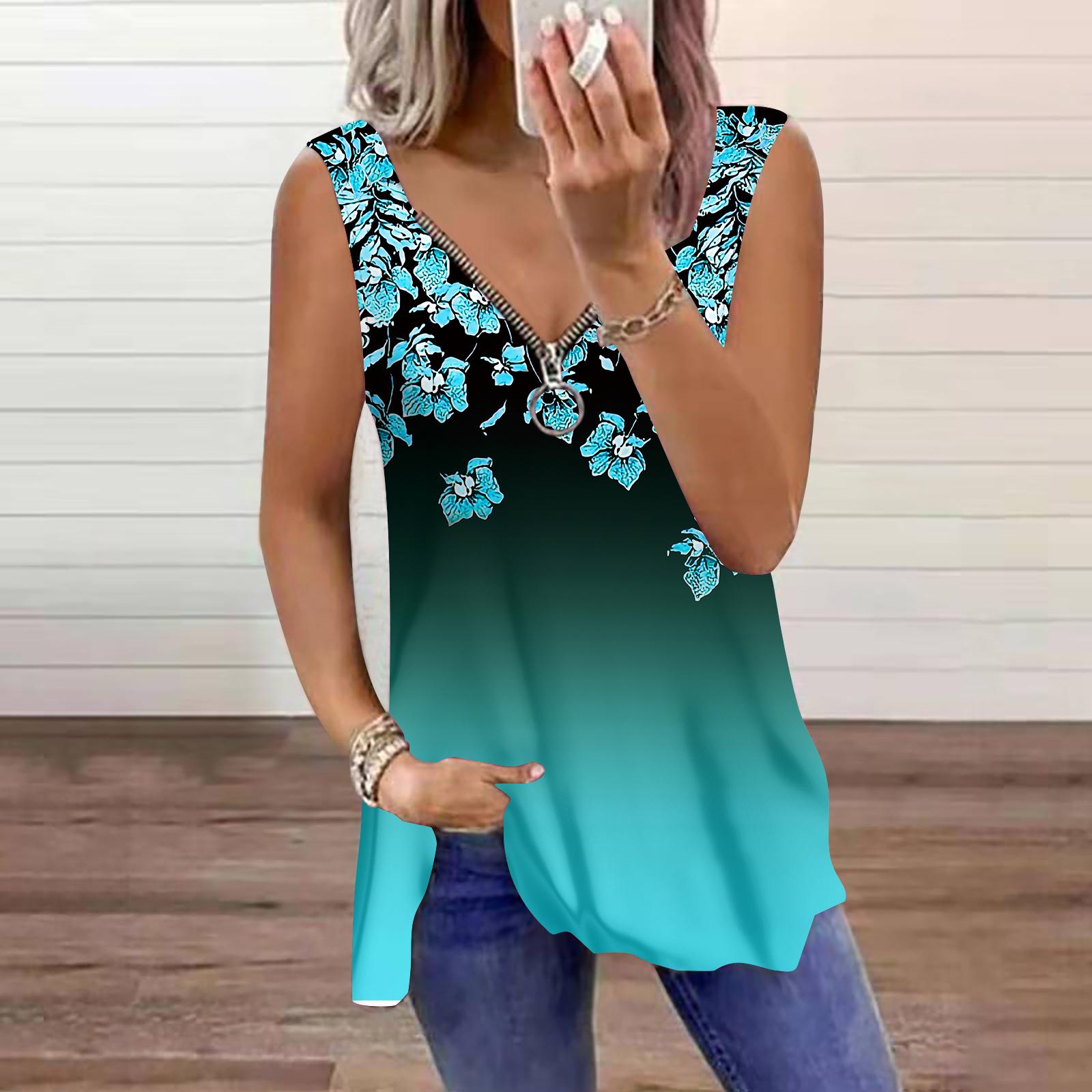 Женский топ, летний, флуоресцентный, с цветочным принтом, повседневный, большого размера, без рукавов, на молнии, с V-образным вырезом, майка 3XL темно-синий
Женский топ, летний, флуоресцентный, с цветочным принтом, повседневный, большого размера, без рукавов, на молнии, с V-образным вырезом, майка 3XL темно-синий
