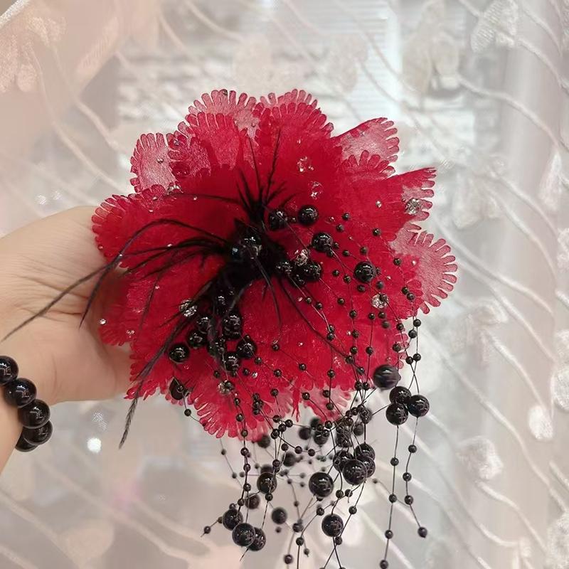 1Pc Elegant Mesh Flower Hair Clip For Women Elegant Pearl Tassel Shark Clip Girl Ponytail Clip Hair Accessories красный
1Pc Elegant Mesh Flower Hair Clip For Women Elegant Pearl Tassel Shark Clip Girl Ponytail Clip Hair Accessories красный