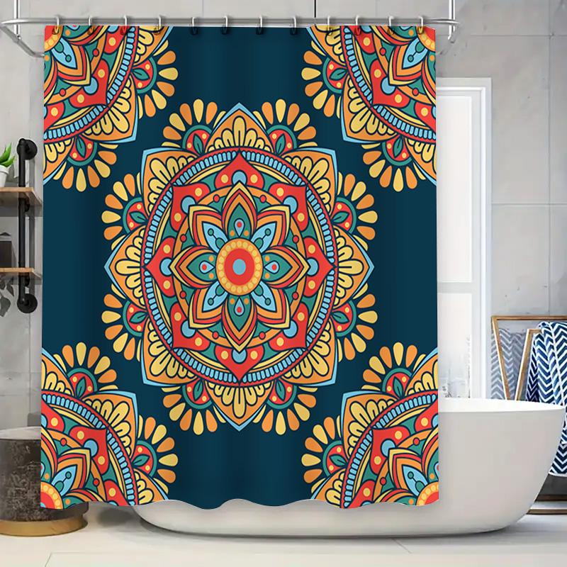 Decorative Mandala Shower Curtain Blue Floral Design Bath Decor With Hook Set For Bathroom Accessories Home Decoration Gift Idea W60H190(CM)-1 Pcs
Decorative Mandala Shower Curtain Blue Floral Design Bath Decor With Hook Set For Bathroom Accessories Home Decoration Gift Idea W60H190(CM)-1 Pcs
