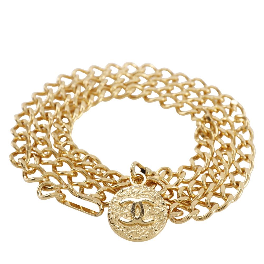 CHANEL Chain belt belt COCO Mark Plated Gold Women Used
CHANEL Chain belt belt COCO Mark Plated Gold Women Used