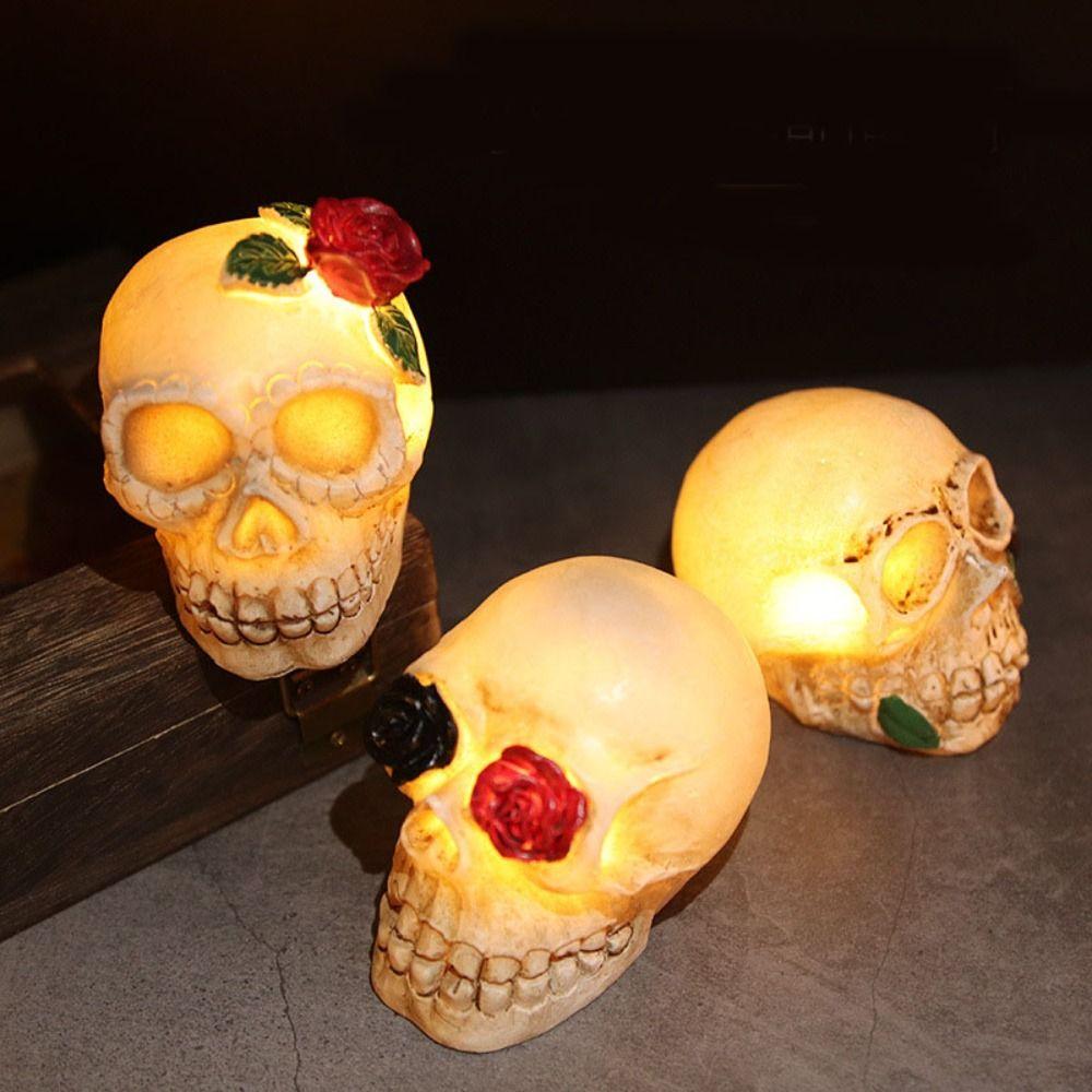 Artificial Resin Skull Rose Flower Skeleton Head Halloween LED Skull Head Halloween Decorations
Artificial Resin Skull Rose Flower Skeleton Head Halloween LED Skull Head Halloween Decorations