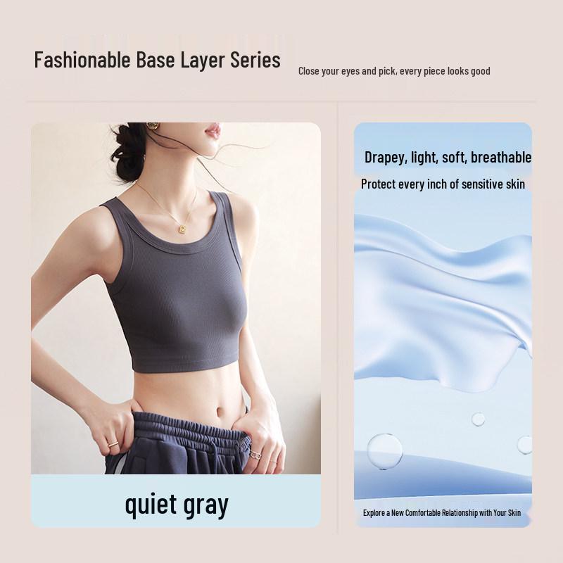 Women s Ice Silk Crop Top: White Anti-exposure Camisole Vest for Spring/Summer 2026 M (75-95 lbs)
Women s Ice Silk Crop Top: White Anti-exposure Camisole Vest for Spring/Summer 2026 M (75-95 lbs)