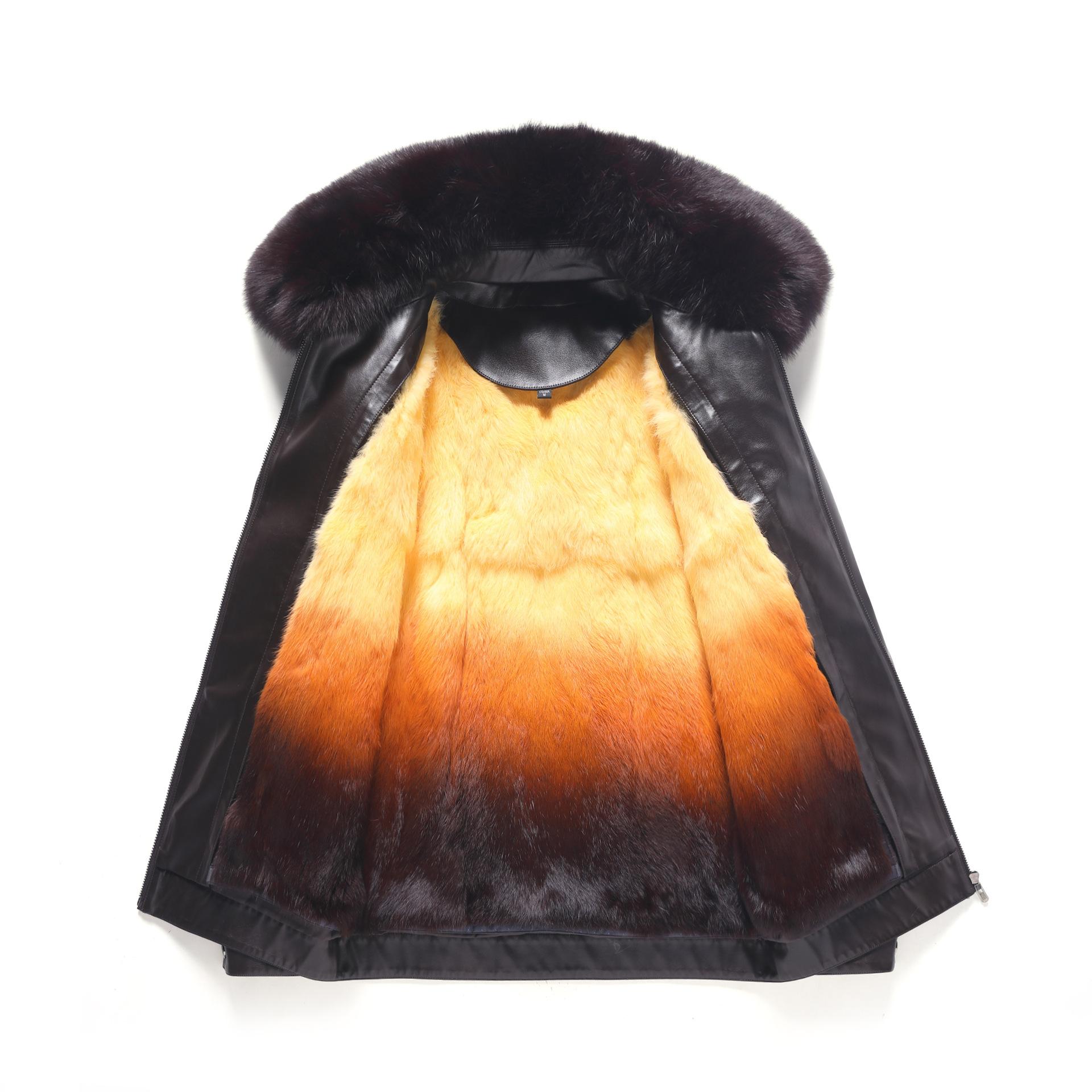 Куртка из натуральной кожи, мужская кожаная куртка с воротником из лисьего меха, съемная подкладка из норки, утолщенная куртка 3XL
Куртка из натуральной кожи, мужская кожаная куртка с воротником из лисьего меха, съемная подкладка из норки, утолщенная куртка 3XL