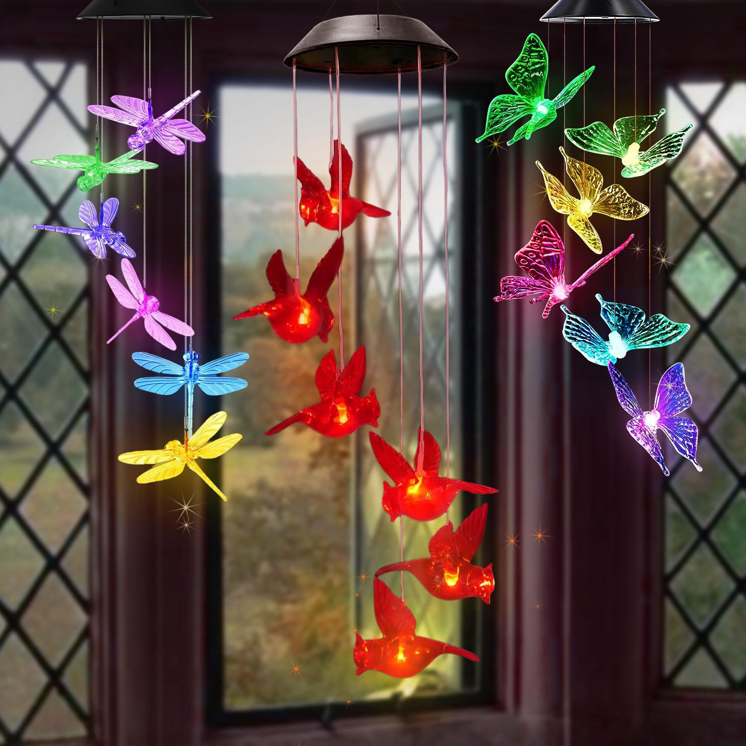 1Pc Outdoor Solar Garden Multi-color Wind Chime Lights North American Cardinals Butterfly Dragonfly Hummingbird and So On 0-5W
1Pc Outdoor Solar Garden Multi-color Wind Chime Lights North American Cardinals Butterfly Dragonfly Hummingbird and So On 0-5W