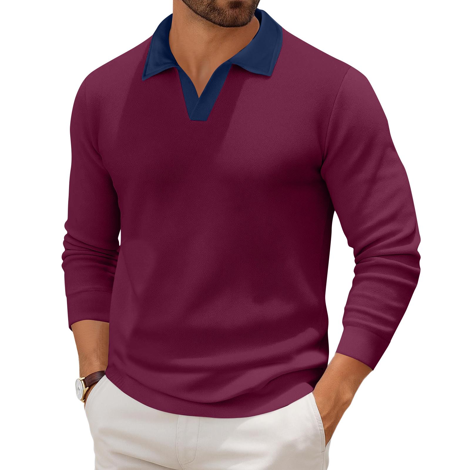 Men s Casual Color-Block Collared Long-Sleeve Knit Base Layer Top S синий
Men s Casual Color-Block Collared Long-Sleeve Knit Base Layer Top S синий