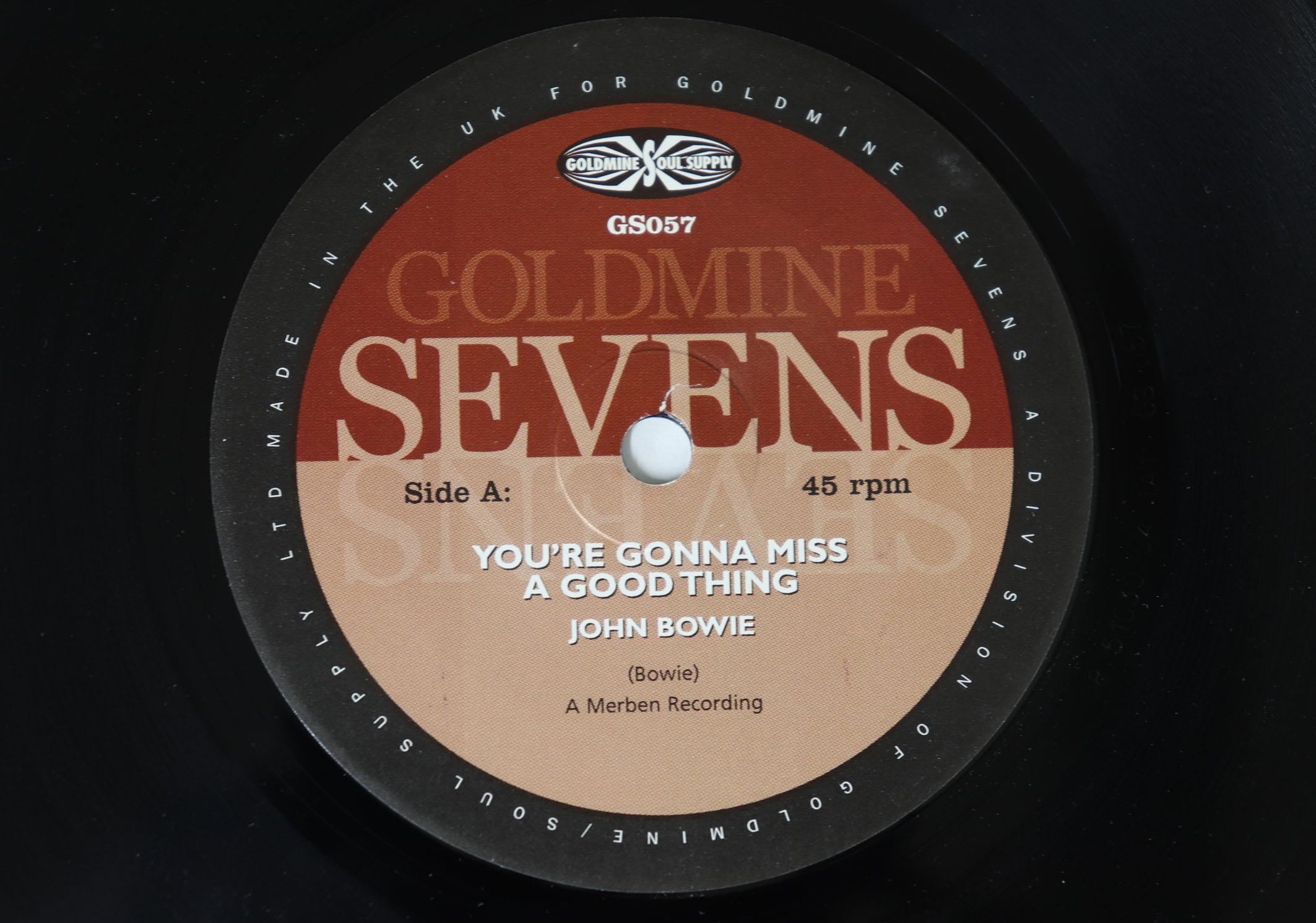 7inch Record JOHN BOWIE NOMADS Youre Gonna Miss A Good Thing So GS057 GOLDMINE SOUL 2003 UK SoulFunk Used
7inch Record JOHN BOWIE NOMADS Youre Gonna Miss A Good Thing So GS057 GOLDMINE SOUL 2003 UK SoulFunk Used