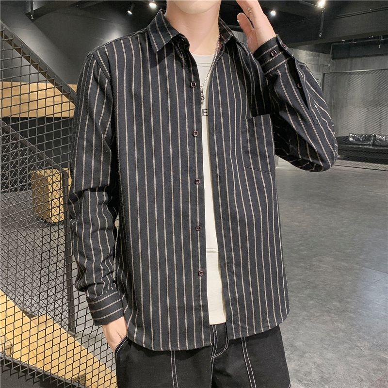 Spring Autumn Striped Long Sleeved New Style Loose Men s Clothing Thin Handsome Simple Versatile All-match Simplicity Y2K Shirts 5XL чорний
Spring Autumn Striped Long Sleeved New Style Loose Men s Clothing Thin Handsome Simple Versatile All-match Simplicity Y2K Shirts 5XL чорний