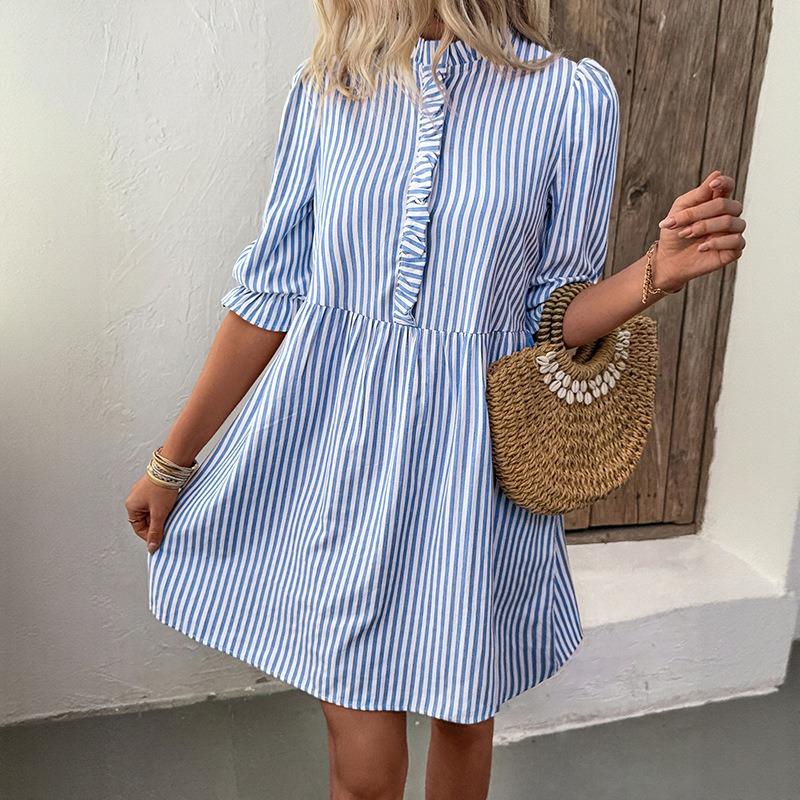 Women s Fashion Summer Spring Stripe Print 1/2 Sleeves O-Neck High Waist Casual Dresses XL хакі
Women s Fashion Summer Spring Stripe Print 1/2 Sleeves O-Neck High Waist Casual Dresses XL хакі