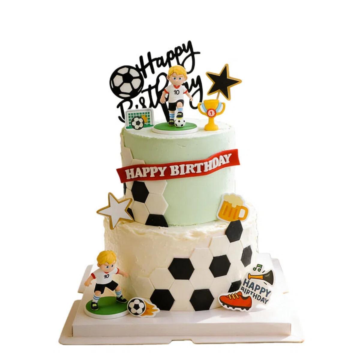 13 PCS Soccer Cake Topper Soccer Ball Player Cake Decorations for Birthday Party Football Sport Party Supplies
13 PCS Soccer Cake Topper Soccer Ball Player Cake Decorations for Birthday Party Football Sport Party Supplies