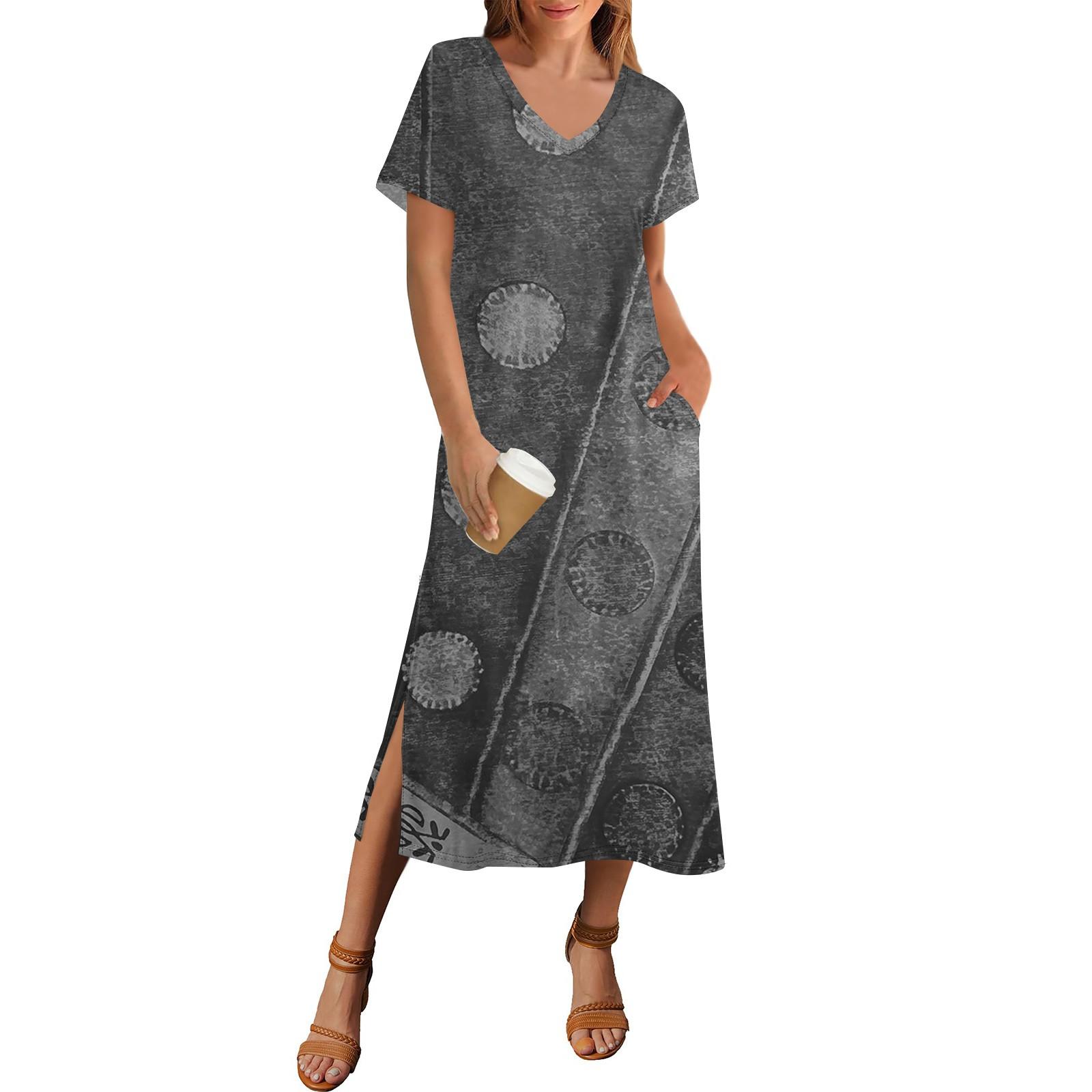 Женское летнее винтажное платье с принтом в стиле пэчворк, пляжное платье с коротким рукавом и карманом, повседневное платье с V-образным вырезом и боковыми разрезами XL
Женское летнее винтажное платье с принтом в стиле пэчворк, пляжное платье с коротким рукавом и карманом, повседневное платье с V-образным вырезом и боковыми разрезами XL