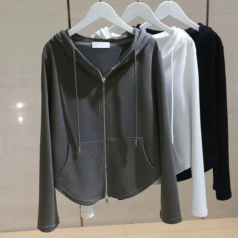 Hooded T-shirt Women s Long Sleeved New Korean Version Slim Fit Short Cardigan Zipper Top Women s Ins Trend L білий
Hooded T-shirt Women s Long Sleeved New Korean Version Slim Fit Short Cardigan Zipper Top Women s Ins Trend L білий