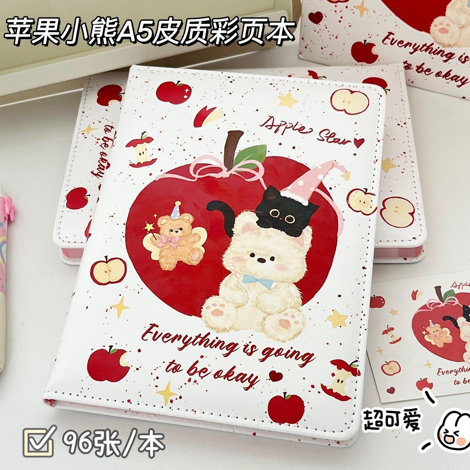 Office School SuppliesCute Apple Bear A5PU Leather Painted Inner Page Notebook Student Thickened High Looking Ins Style Hand
Office School SuppliesCute Apple Bear A5PU Leather Painted Inner Page Notebook Student Thickened High Looking Ins Style Hand
